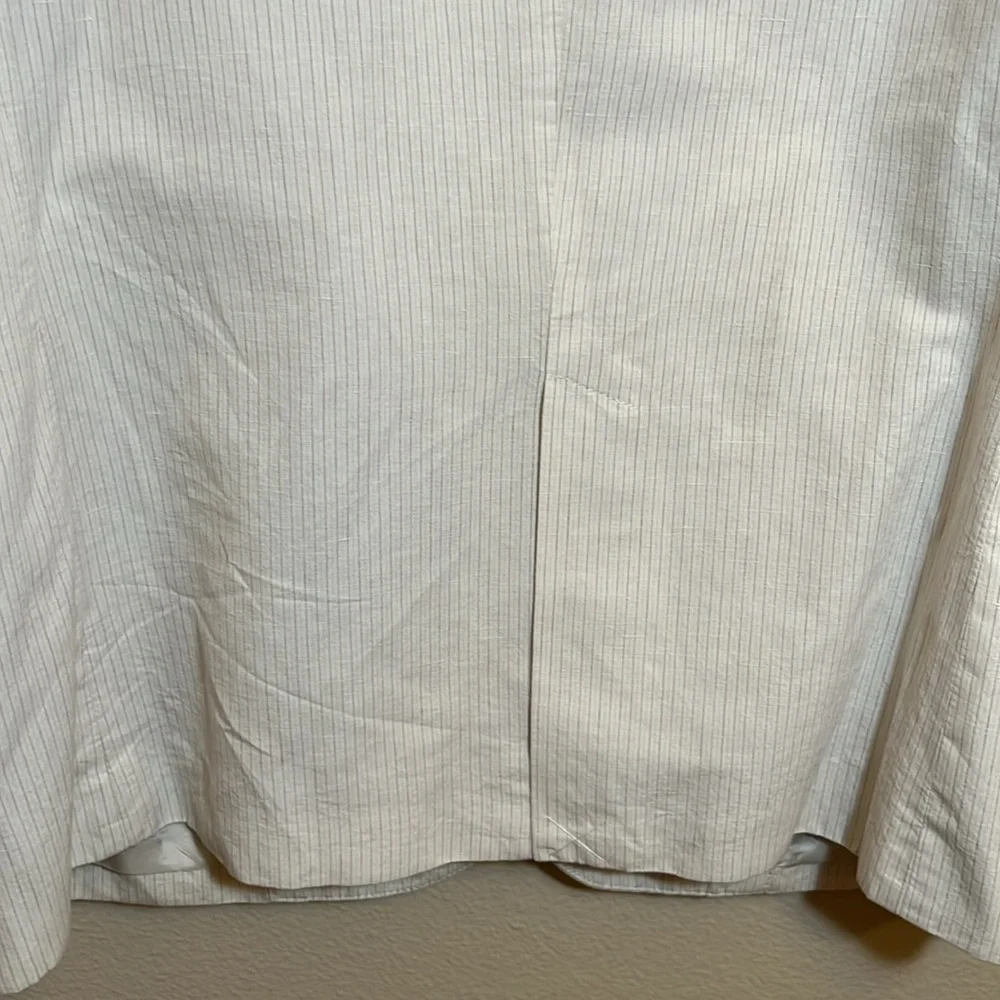 Calvin Klein White Striped Sport Coat Blazer